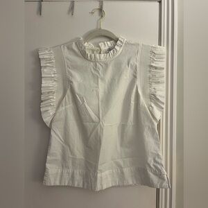 English Factory Ivory Ruffle Collar Blouse